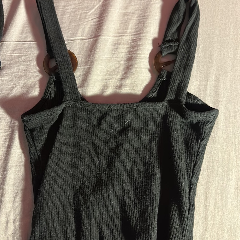 Black Ribbed Tank Top - Picture 4 of 4